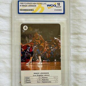 1988 FOURNIER NBA ESTRELLAS #4 ** MAGIC JOHNSON ** WCG 10 GEM MT.